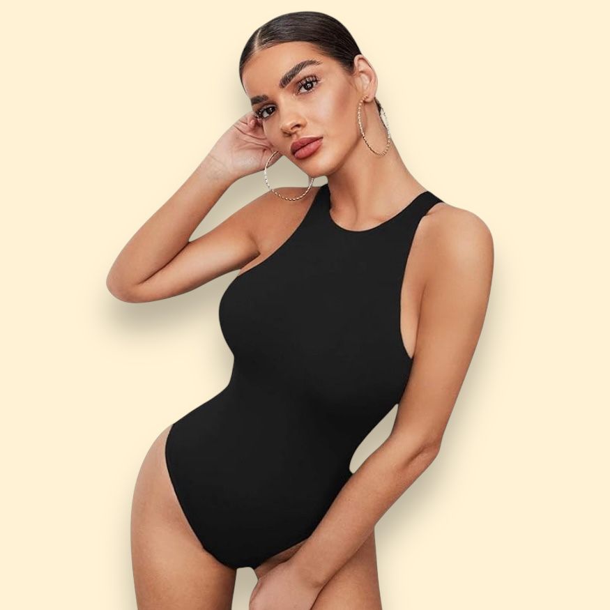 BodySuit Alto™ Sin Mangas - Diseño Elástico y Moldeador.
