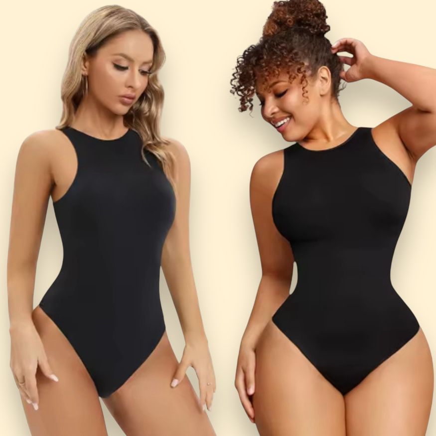 BodySuit Alto™ Sin Mangas - Diseño Elástico y Moldeador.