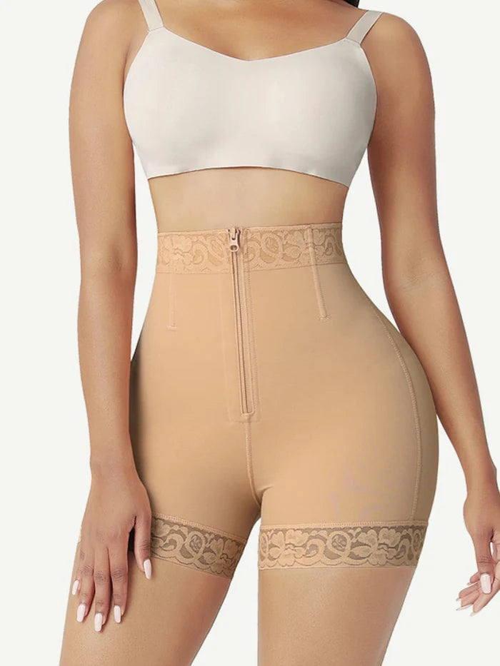 🍑💖 Faja Short Levanta gluteos - Cintura Alta con Cierre Premium