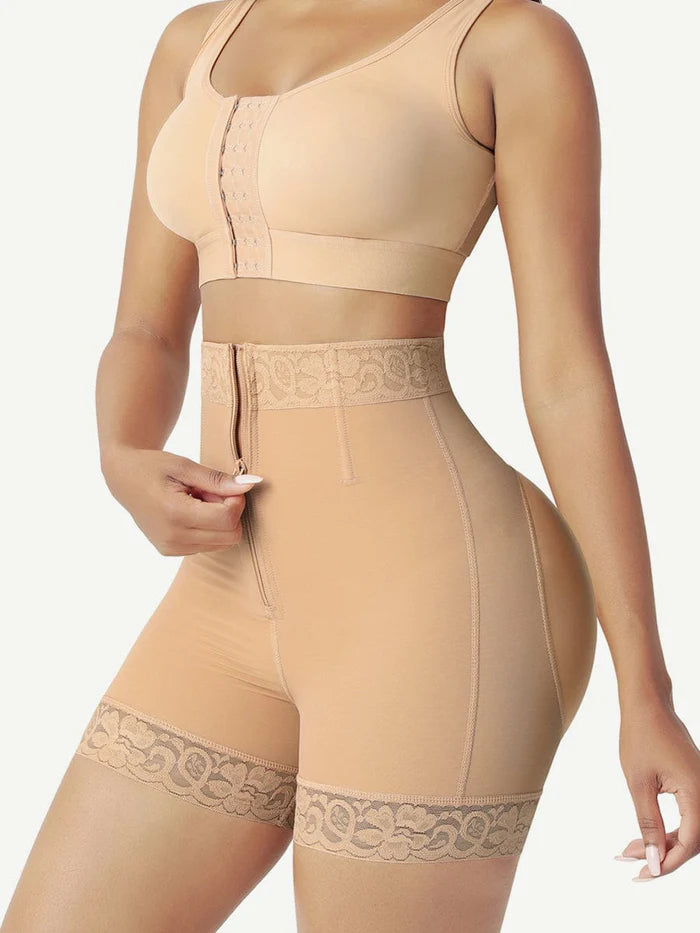 🍑💖 Faja Short Levanta gluteos - Cintura Alta con Cierre Premium